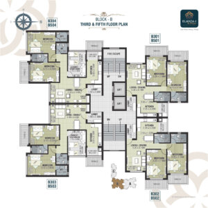 Block B - Third and Fifth Floor Plan