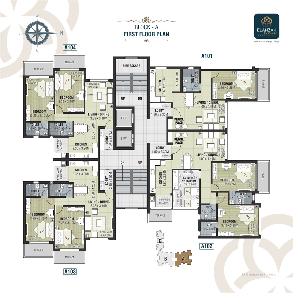Devashri-Elanza-1_Block-A-First-Floor-Plan