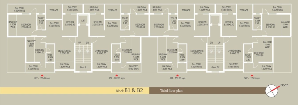 Devashri-Habitat-Third-Floor-Plan-Block-B1-B2-1024x361