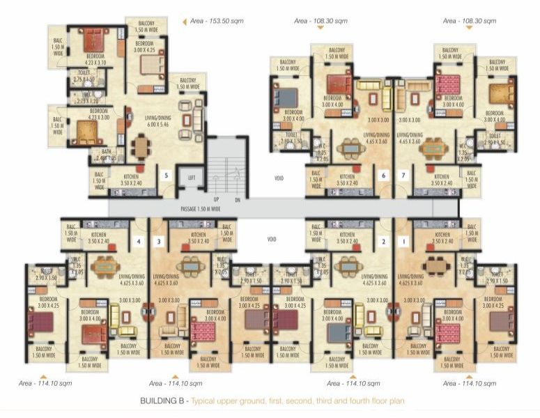 Gopika-Vihar-Bldg.-B-Typical-upper-ground-1st-2nd-3rd-4th-floor-plan
