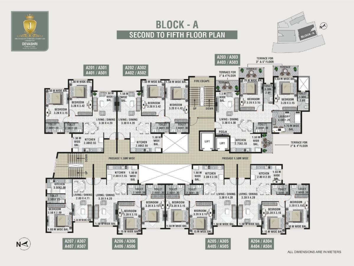 Janata-Coop-Houosing-Society-Block-A-Second-Fifth-Floor-Plan