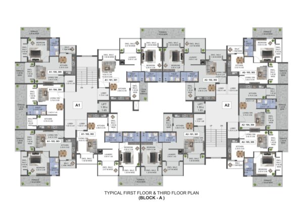 La-Stella-Block-A-First-Floor-Third-Floor-600x424